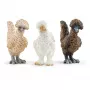 Schleich FARM WORLD Viščiukų draugai 42574 – trys spalvingos vištų figūrėlės