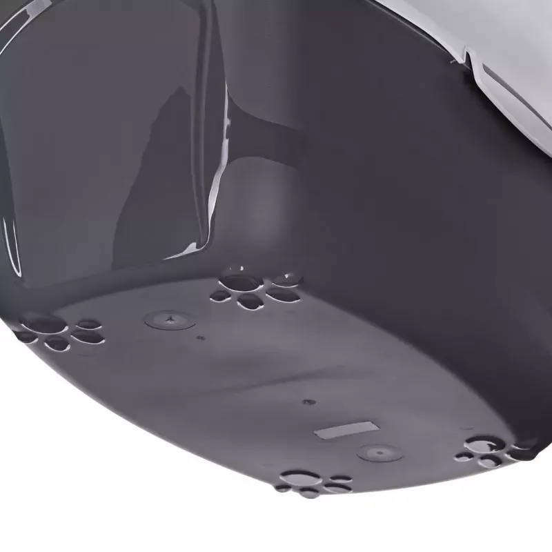 Kačių tualetas DIAMENTIQ BAYA šviesiai pilka/tamsiai pilka 55,5×40×38,7 cm, plastikinis, reversinės durelės