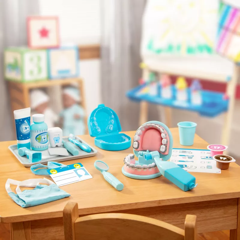 Žaidimų odontologo rinkinys Spinmaster Melissa & Doug Super Smile Dentist, nuo 3 metų, įvairiaspalvis