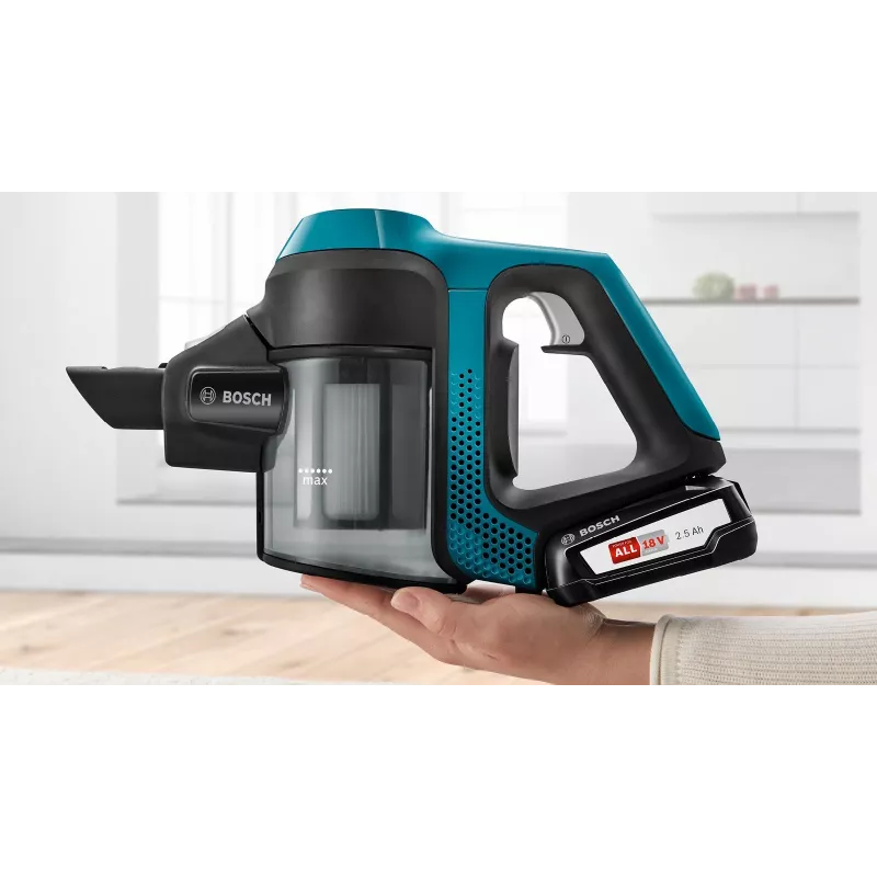Bosch Serie 6 BBS611LAG belaidis kombinuotas dulkių siurblys 2-in-1, mėlynas, 2,5 Ah