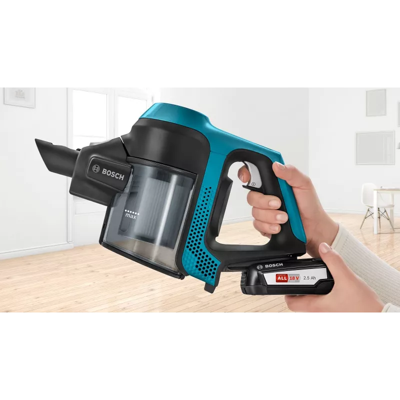 Bosch Serie 6 BBS611LAG belaidis kombinuotas dulkių siurblys 2-in-1, mėlynas, 2,5 Ah