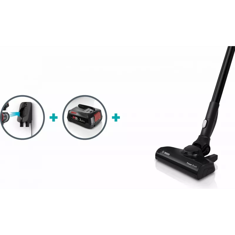 Bosch Serie 6 BBS611LAG belaidis kombinuotas dulkių siurblys 2-in-1, mėlynas, 2,5 Ah