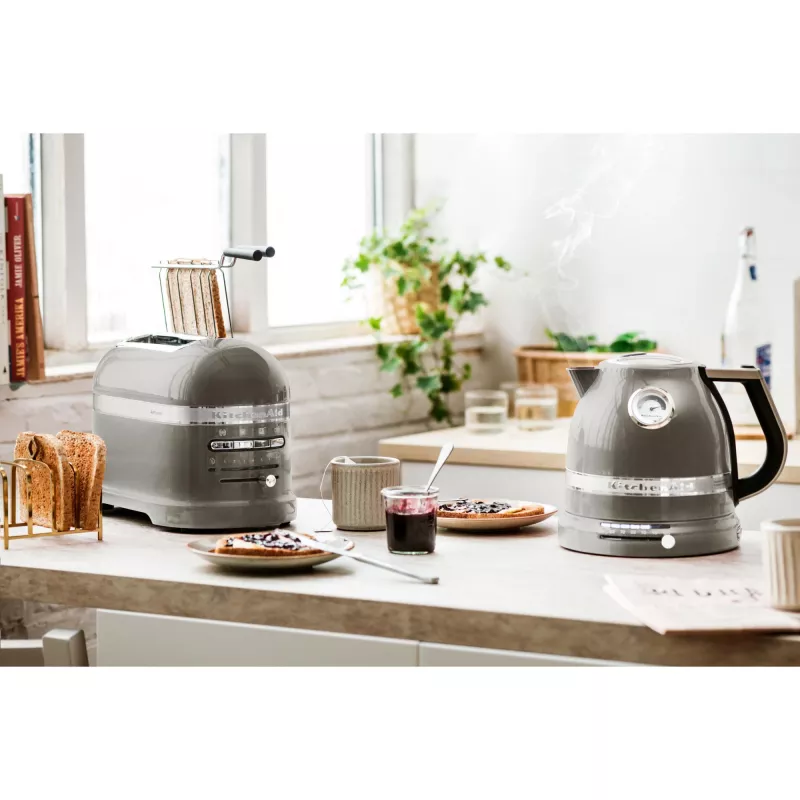 Elektrinis virdulys KITCHENAID 5KEK1522EMS — 1,5 L, 2400 W, nerūdijantis plienas, 7 temperatūros nustatymai