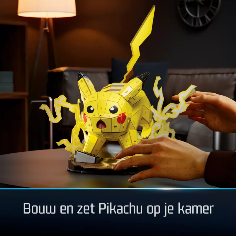 Spin Master 4D Build Pokémon Pikachu surenkama figūrėlė, nuo 12 metų