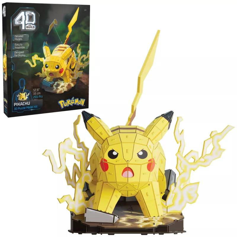 Spin Master 4D Build Pokémon Pikachu surenkama figūrėlė, nuo 12 metų