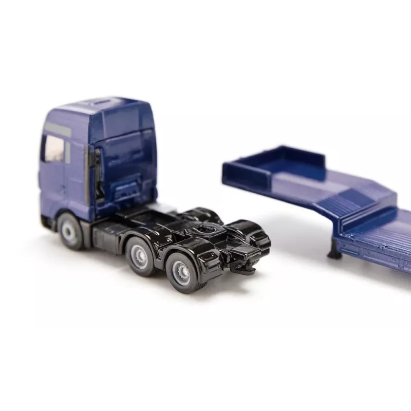Siku 1790 vilkikas su puspriekabe ir JCB ratiniu krautuvu, metalas/plastikas, 3+ metams, juoda/mėlyna/geltona