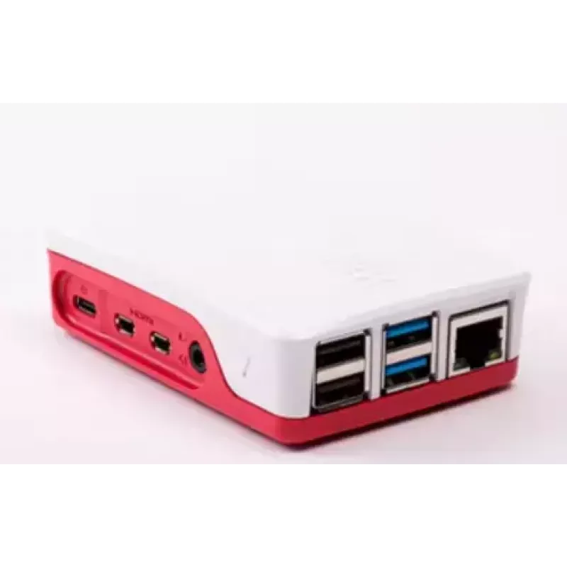 Raspberry Pi RB-CaseP4+06W oficialus korpusas Raspberry Pi 4B, ABS plastikas, raudonas/baltas