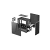 PC korpusas DeepCool MATREXX 40 3FS Micro Tower — Micro ATX/Mini-ITX, grūdintas stiklas, 3x140/2x120 ventiliatorių palaikymas, GPU iki 320 mm, 2x3.5 colio + 2x2.5 colio, juodas