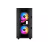 PC korpusas DeepCool MATREXX 40 3FS Micro Tower — Micro ATX/Mini-ITX, grūdintas stiklas, 3x140/2x120 ventiliatorių palaikymas, GPU iki 320 mm, 2x3.5 colio + 2x2.5 colio, juodas