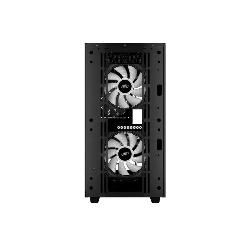 PC korpusas DeepCool MATREXX 40 3FS Micro Tower — Micro ATX/Mini-ITX, grūdintas stiklas, 3x140/2x120 ventiliatorių palaikymas, GPU iki 320 mm, 2x3.5 colio + 2x2.5 colio, juodas