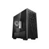 PC korpusas DeepCool MATREXX 40 3FS Micro Tower — Micro ATX/Mini-ITX, grūdintas stiklas, 3x140/2x120 ventiliatorių palaikymas, GPU iki 320 mm, 2x3.5 colio + 2x2.5 colio, juodas