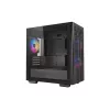 PC korpusas DeepCool MATREXX 40 3FS Micro Tower — Micro ATX/Mini-ITX, grūdintas stiklas, 3x140/2x120 ventiliatorių palaikymas, GPU iki 320 mm, 2x3.5 colio + 2x2.5 colio, juodas