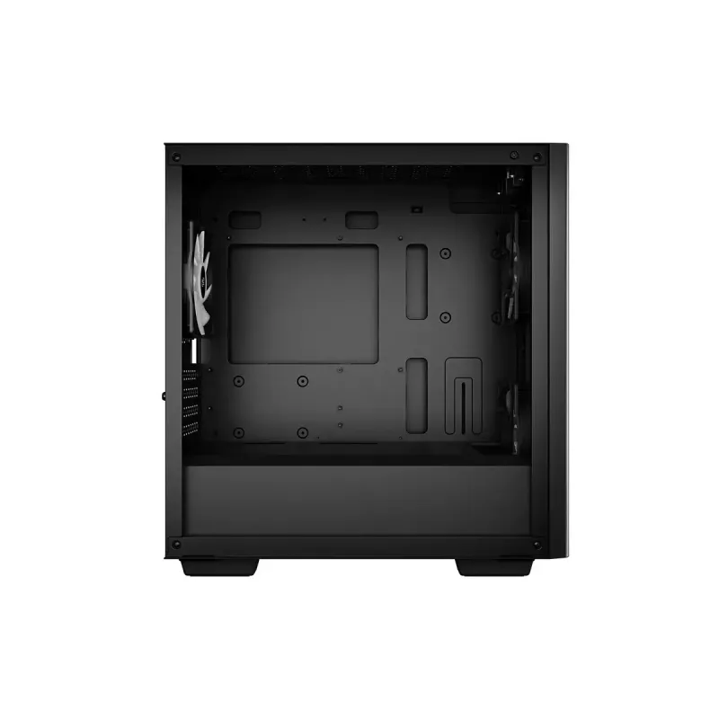 PC korpusas DeepCool MATREXX 40 3FS Micro Tower — Micro ATX/Mini-ITX, grūdintas stiklas, 3x140/2x120 ventiliatorių palaikymas, GPU iki 320 mm, 2x3.5 colio + 2x2.5 colio, juodas