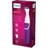Philips Essential BRT383/15 bikinio zonos trimeris, 3 ilgio pakopos, AA baterija, 120 min. veikimo laikas, baltas/violetinis