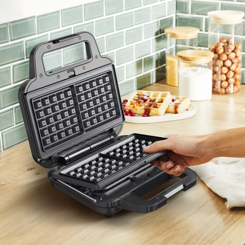 Tefal SW383D10 sumuštinių keptuvė 700 W Juoda, Nerūdijantis plienas