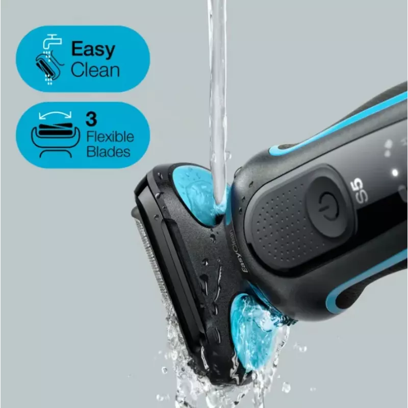 Braun Series 5 51-M4500cs folijos skustuvas, juoda, mėlyna
