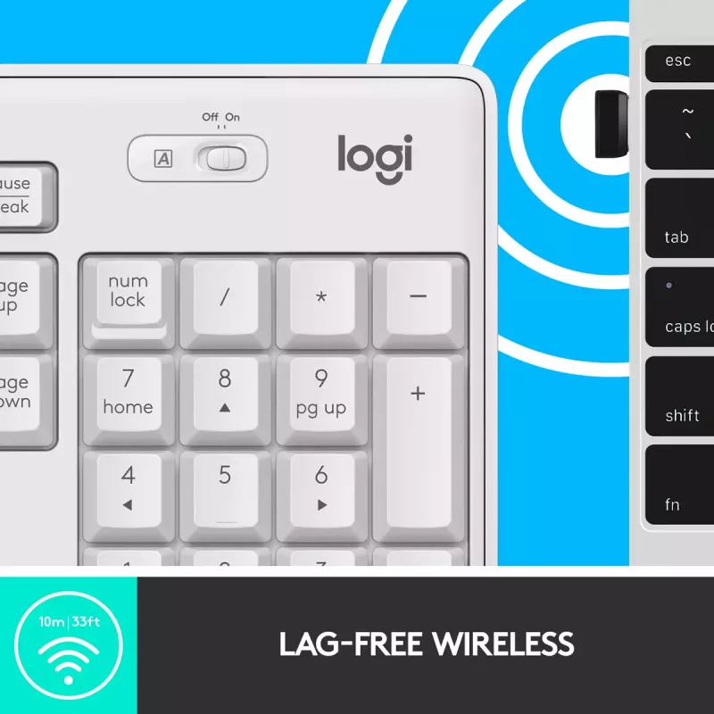 Belaidė klaviatūros ir pelės kombinacija Logitech MK295 Silent