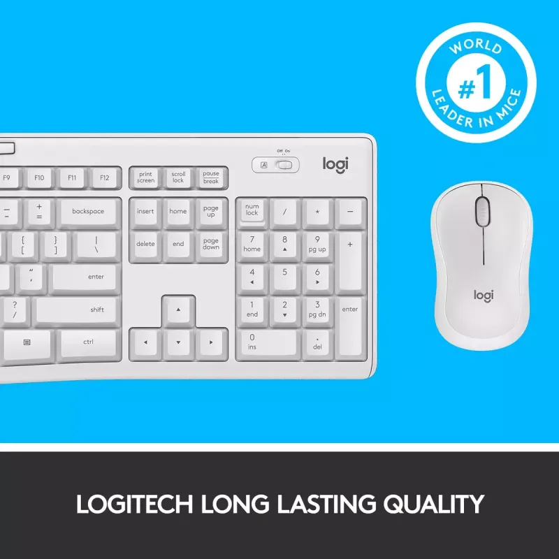 Belaidė klaviatūros ir pelės kombinacija Logitech MK295 Silent