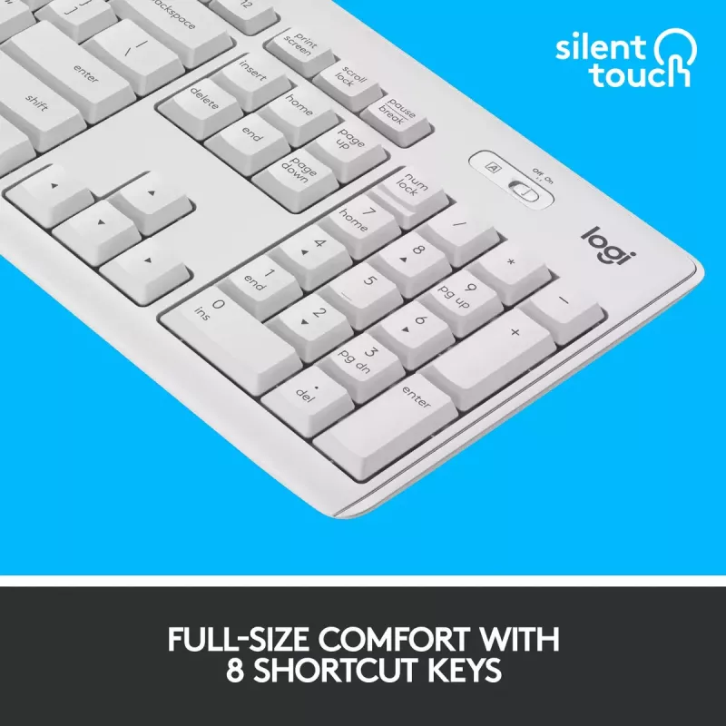 Belaidė klaviatūros ir pelės kombinacija Logitech MK295 Silent