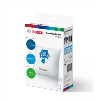 Dulkių maišelis cilindriniam siurbliui Bosch BBZWD4BAG, baltas, 4 vnt. pakuotė