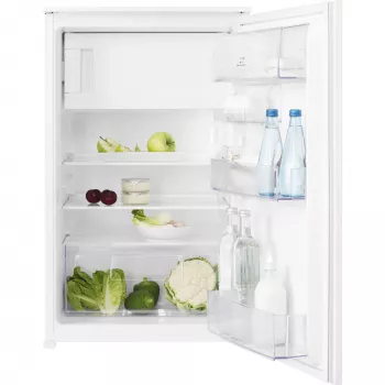 Įmontuojamas šaldytuvas Electrolux LFB2AE88S1 — 278 L, viršuje šaldiklis, 109 L šaldytuvas, baltas, reversinės durelės, 56 cm plotis