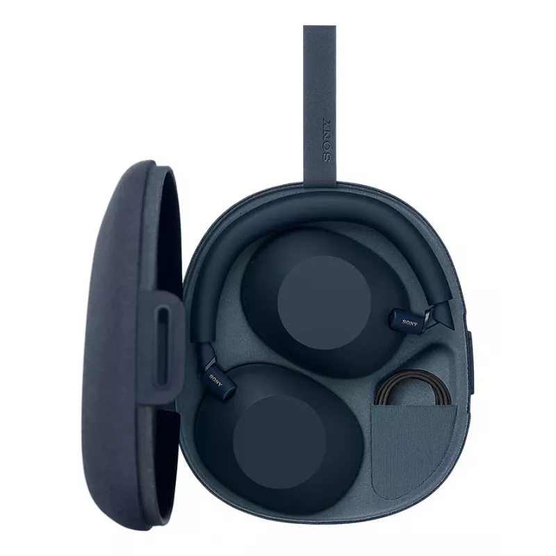 Sony WH-1000XM6 WH1000XM6L.CE7 mėlynos ausinės, uždengiančios ausis, su mikrofonu, laidinės ir belaidės, Bluetooth, USB-C, aktyvus triukšmo slopinimas, Hi-Res, LDAC, 4–40 000 Hz