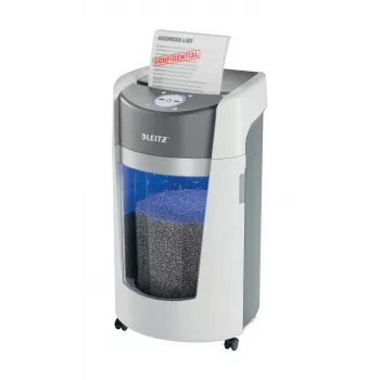 Popieriaus smulkintuvas Leitz IQ OptiMax Office Micro Cut, P5, 35 l, baltas