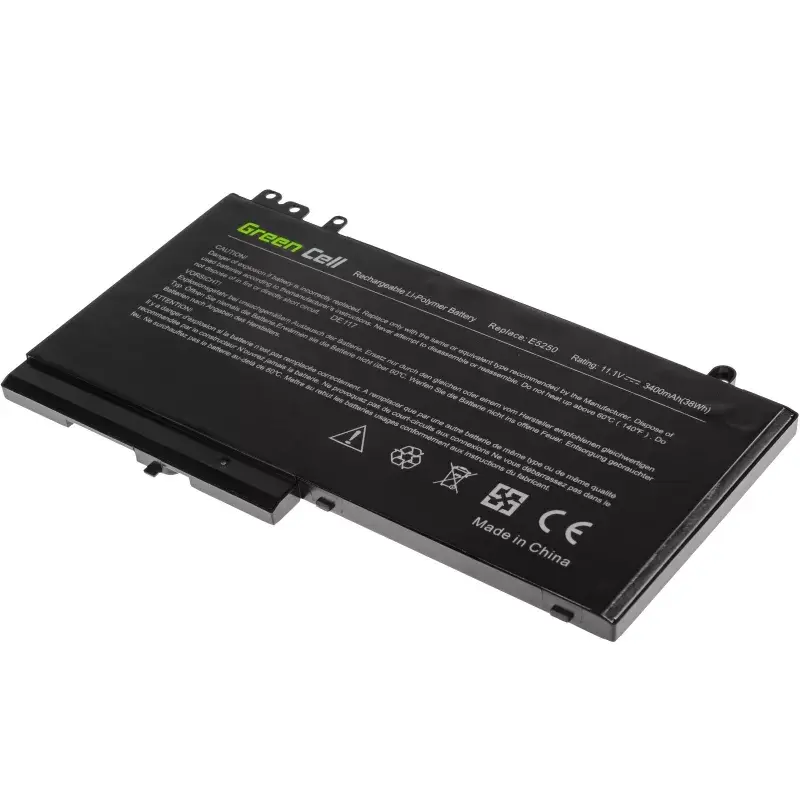 Baterija Green Cell DE117, skirta DELL Latitude 11 3150/3160, 12/ E5250/E5270, LiPo 11,1 V, 3400 mAh, 4 elementai, juoda