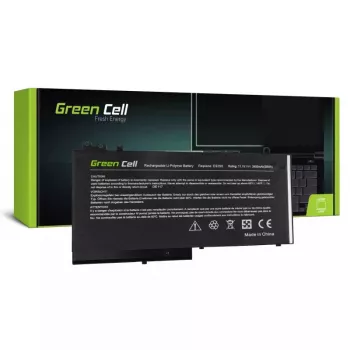 Baterija Green Cell DE117, skirta DELL Latitude 11 3150/3160, 12/ E5250/E5270, LiPo 11,1 V, 3400 mAh, 4 elementai, juoda