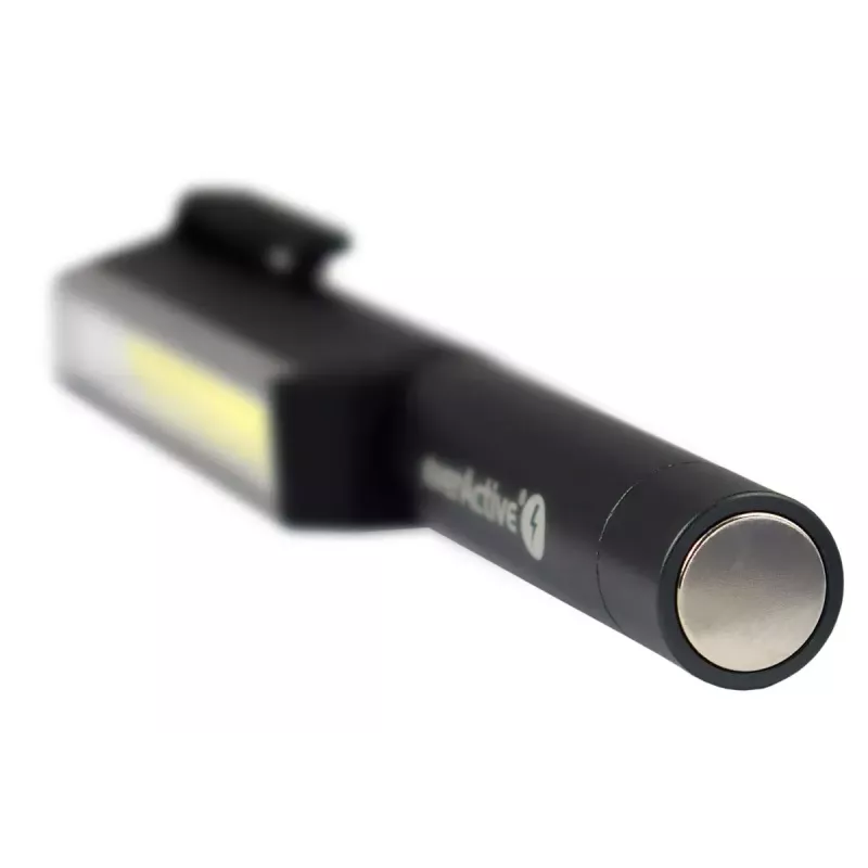 Clip žibintuvėlis everactive WL200, 3 W 200 lm, aliuminio korpusas, IPX4, 3×AAA, ilgis 161,7 mm, juodas