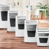 Popieriaus smulkintuvas LEITZ IQ Autofeed Small Office50 P4 – mikro pjūvis 4x28 mm, automatinis padavimas 50 lapų, 22 cm įėjimas, 20 L krepšelis
