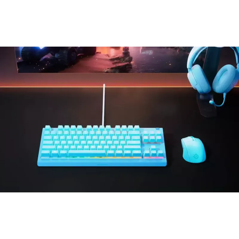 Klaviatūra STEELSERIES Apex 3 TKL US RGB apšvietimu, atspari vandeniui, be skaičių bloko