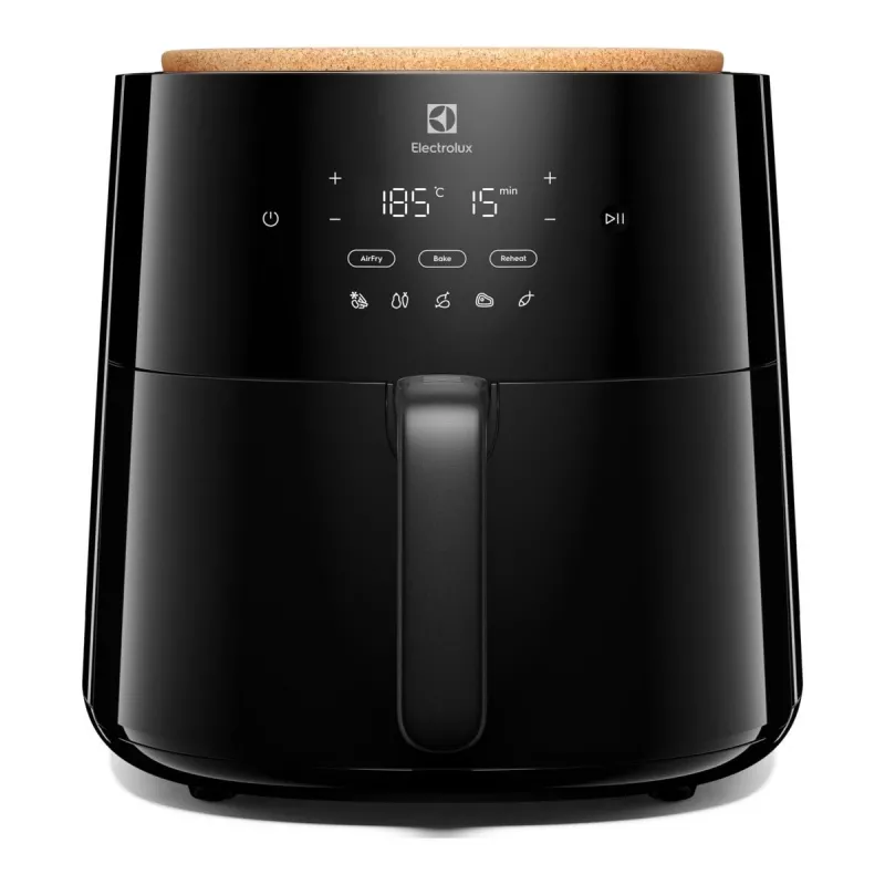 Karšto oro gruzdintuvė Electrolux EAF7B – 6,8 L, 1800 W, jutiklinis valdymas, 8 programos, iki 200°C, juoda