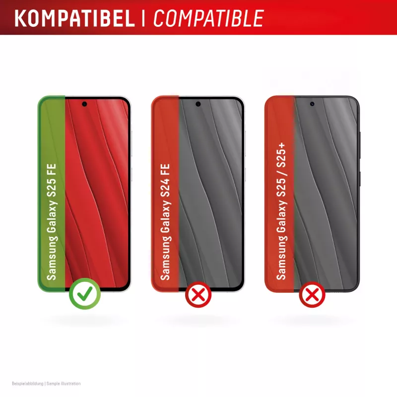 Displex Real Glass ir dėklo komplektas Samsung Galaxy S25 FE telefonui, 02204