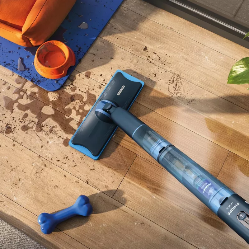 Philips 5000 serijos OneUp belaidis elektrinis šluotuvas, mėlynas