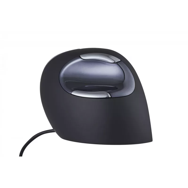 Vertikali pelė BakkerElkhuizen Evoluent D Medium, dešinei rankai, lazerinė, USB-A, 3200 DPI, juoda