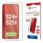 Displex Full Cover apsauginis stiklas (10H) Samsung Galaxy S24+/S25+ su Eco montavimo rėmeliu