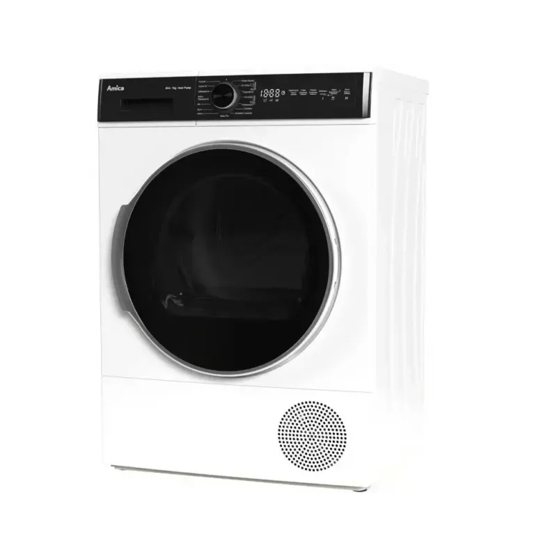 Džiovinimo mašina AMICA AD3S72LHB(E) 7 kg, laisvai pastatoma, priekinis pakrovimas, LED ekranas, elektroninis valdymas, balta