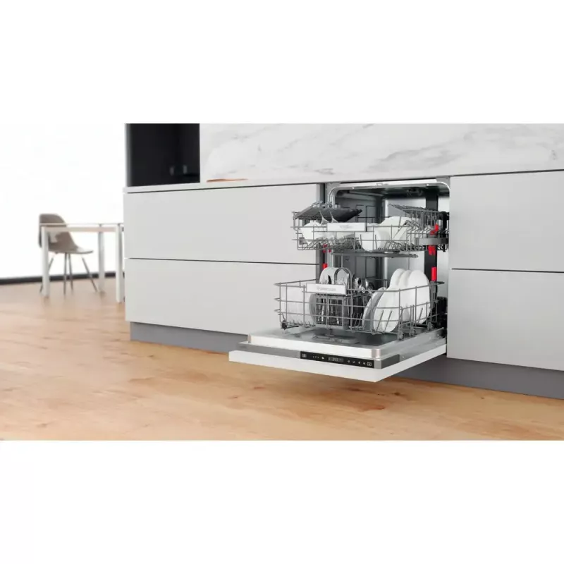 Įmontuojama indaplovė WHIRLPOOL WIP 4T133 PE S — 14 komplektų, 60 cm, 43 dB, energijos klasė D
