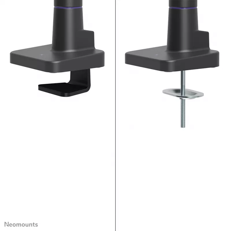 Neomounts DS70-256BL1 žaidimų monitoriaus ranka 24–57 colių ekranams, dujinė spyruoklė, Topfix, 30 kg talpa, VESA 75–200 mm