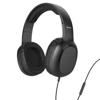 Hama 00221814 ausinės su mikrofonu, laidinės, USB Type-C, juodos