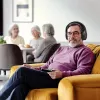 Ausinės Hama 00221847 laidinės ir belaidės Bluetooth juodos