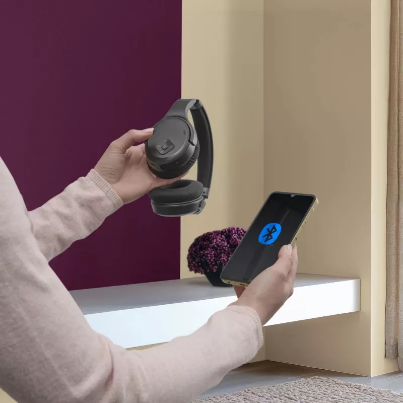 Ausinės Hama 00221847 laidinės ir belaidės Bluetooth juodos