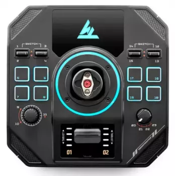 Thrustmaster Sol-R 4 HOTAS juodas USB vairasvirtė + variklio valdymo svirtis Analoginis / Skaitmeninis PC
