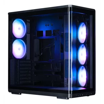 Korpusas ZALMAN P60 BLACK Midi Tower – ATX/Mini-ITX, grūdintas stiklas, 3x120mm šone + 2x120mm gale, 290×475×478 mm