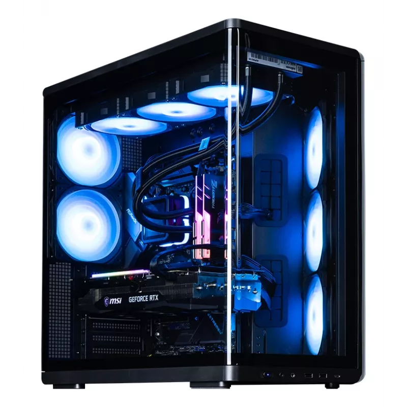 Korpusas ZALMAN P60 BLACK Midi Tower – ATX/Mini-ITX, grūdintas stiklas, 3x120mm šone + 2x120mm gale, 290×475×478 mm
