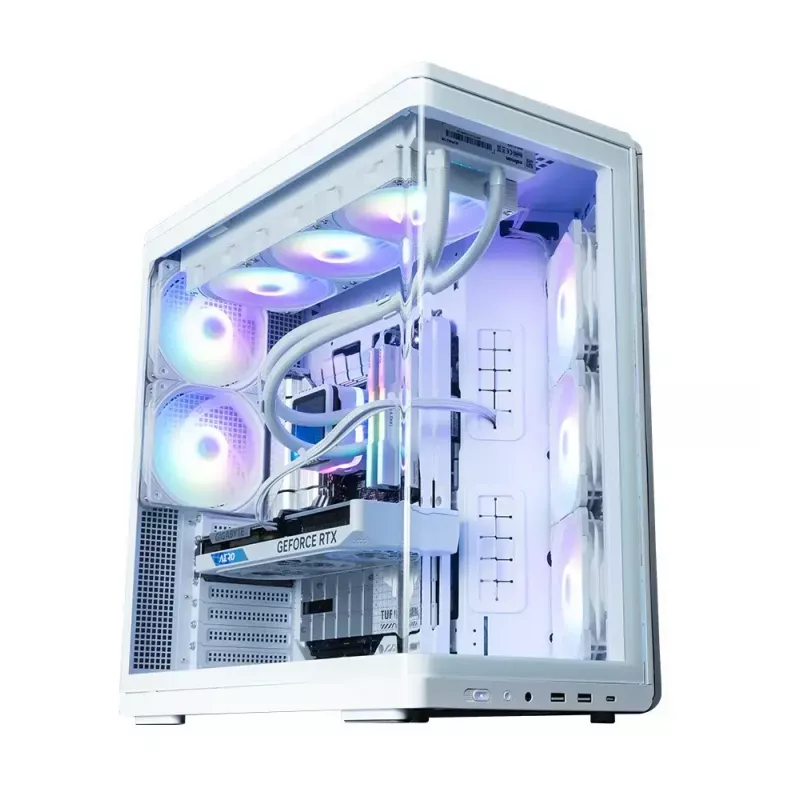 Korpusas ZALMAN P60 Mid-Tower su 5x ARGB ventiliatoriais, baltas
