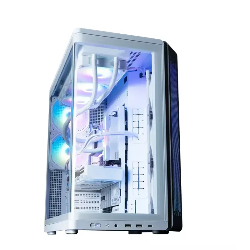 Korpusas ZALMAN P60 Mid-Tower su 5x ARGB ventiliatoriais, baltas