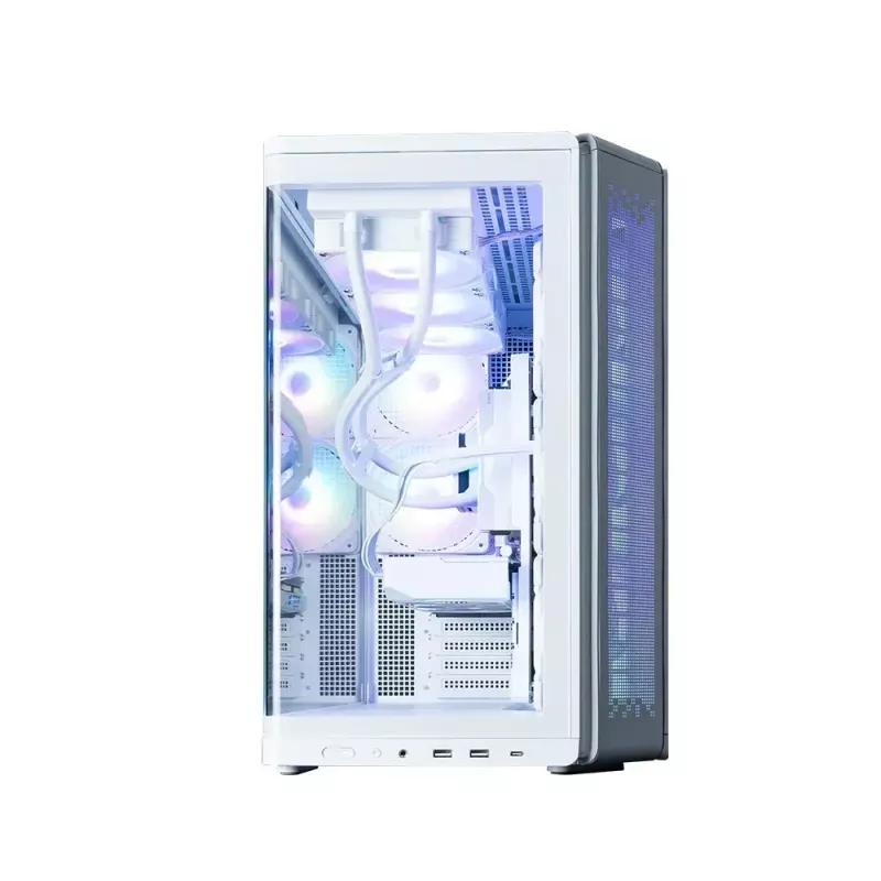 Korpusas ZALMAN P60 Mid-Tower su 5x ARGB ventiliatoriais, baltas