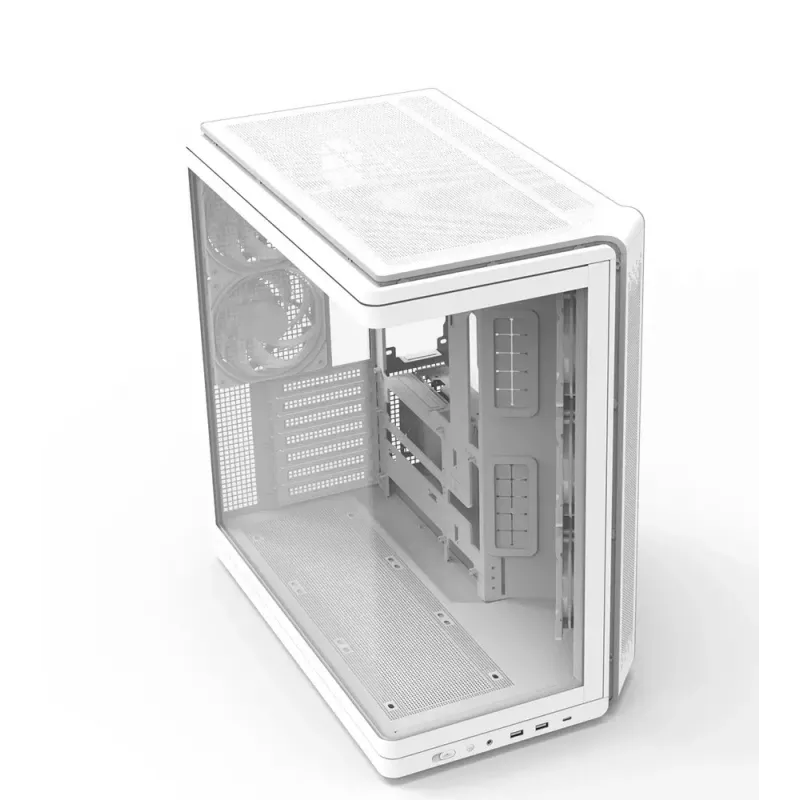 Korpusas ZALMAN P60 Mid-Tower su 5x ARGB ventiliatoriais, baltas